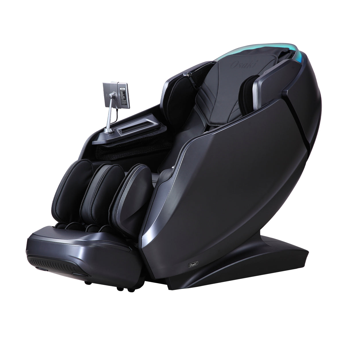 Black Platinum 4D Avalon massage chair on a white background