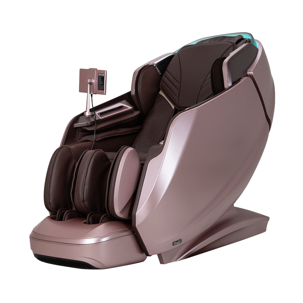 Brown Platinum 4D Avalon massage chair on a white background