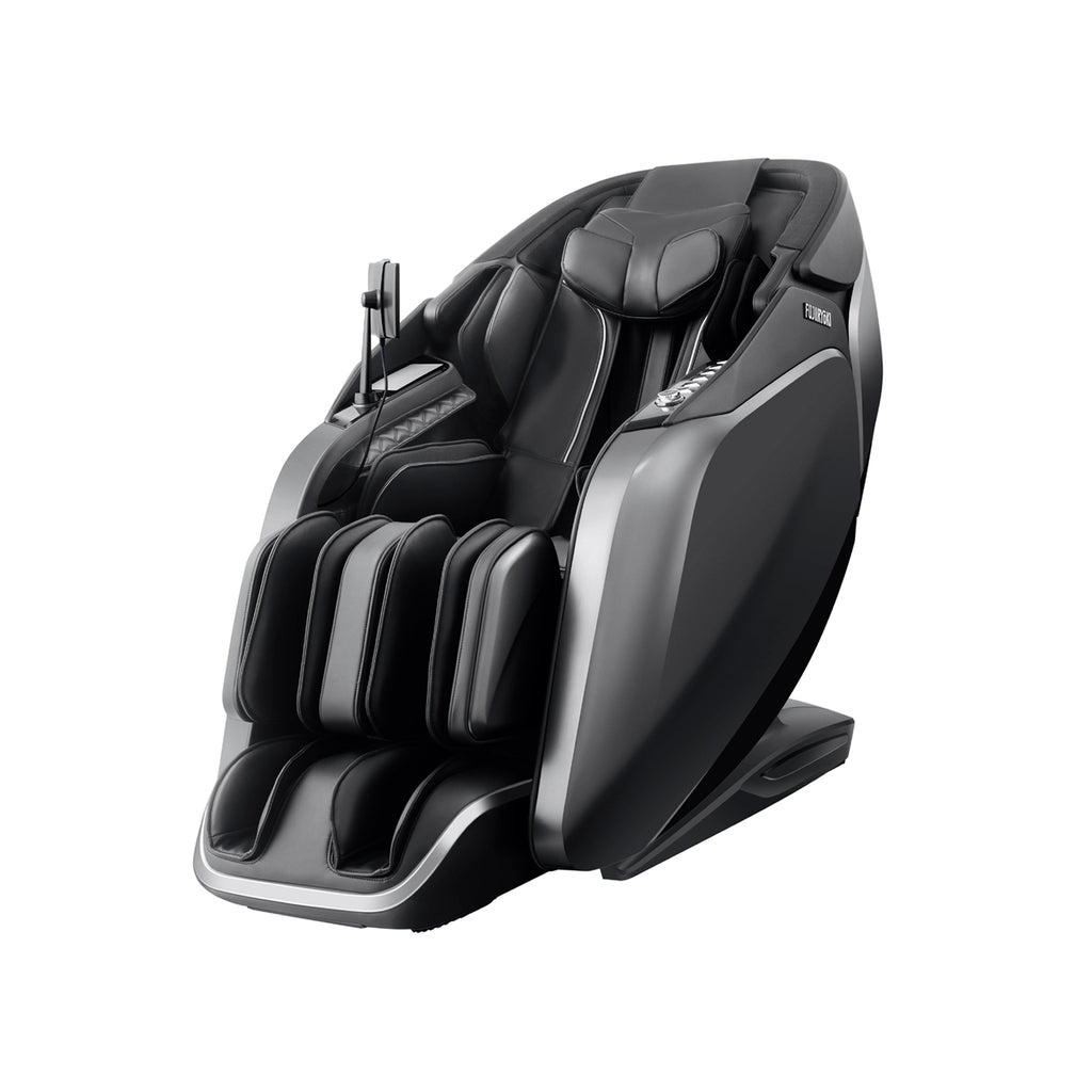 Graphite Fujiiryoki Cyber Relax Pro 4D Massage Chair on a white background