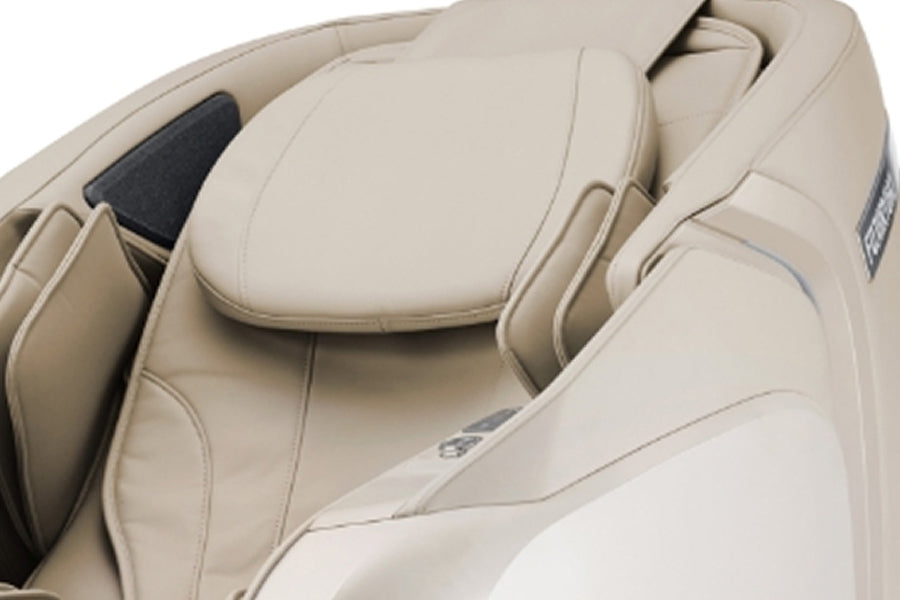 Close-up of Fujiiryoki Cyber Relax Elite 4D Massage Chair upper body area