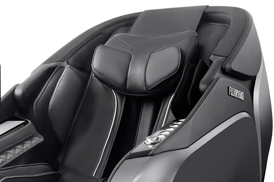 Close-up of Fujiiryoki Cyber Relax Pro 4D Massage Chair upper body area