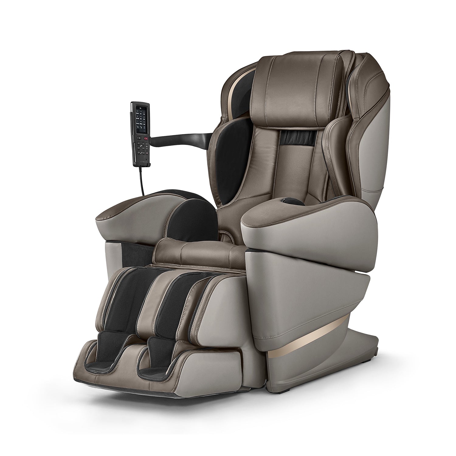 Brown Synca JP3000 5D Massage Chair on a white background