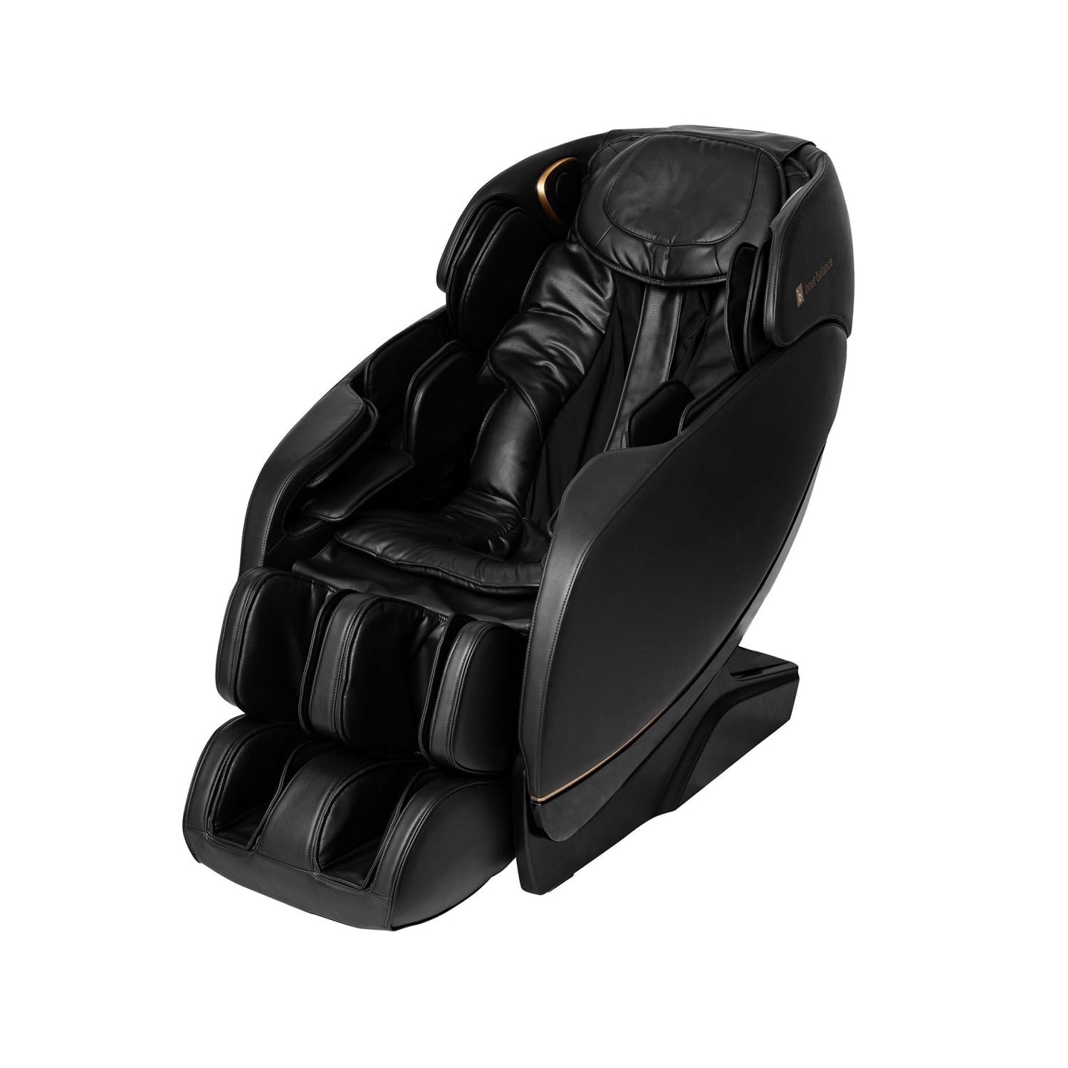 Black Inner Balance Jin 2.0 Massage Chair on a white background