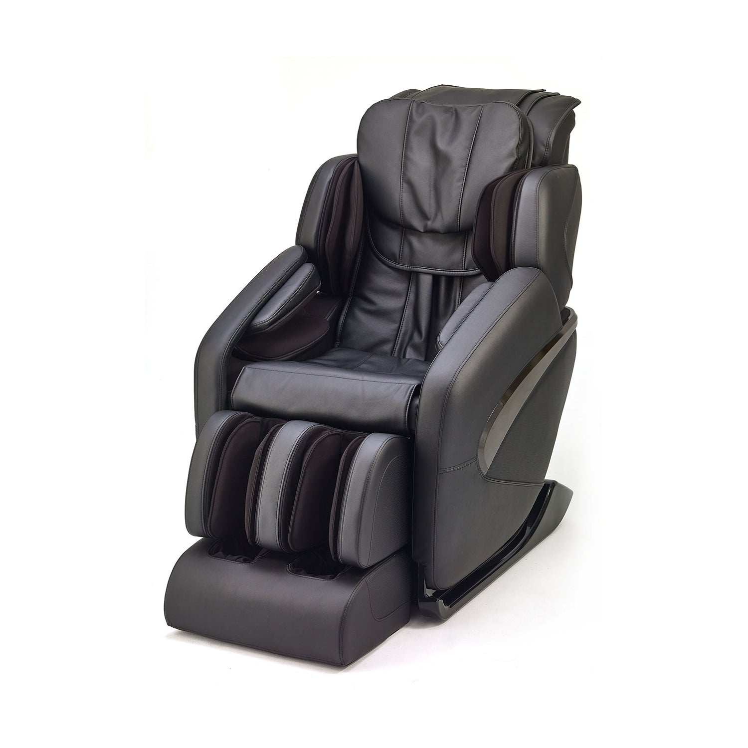 Black Inner Balance Jin Zero Gravity Massage Chair on a white background