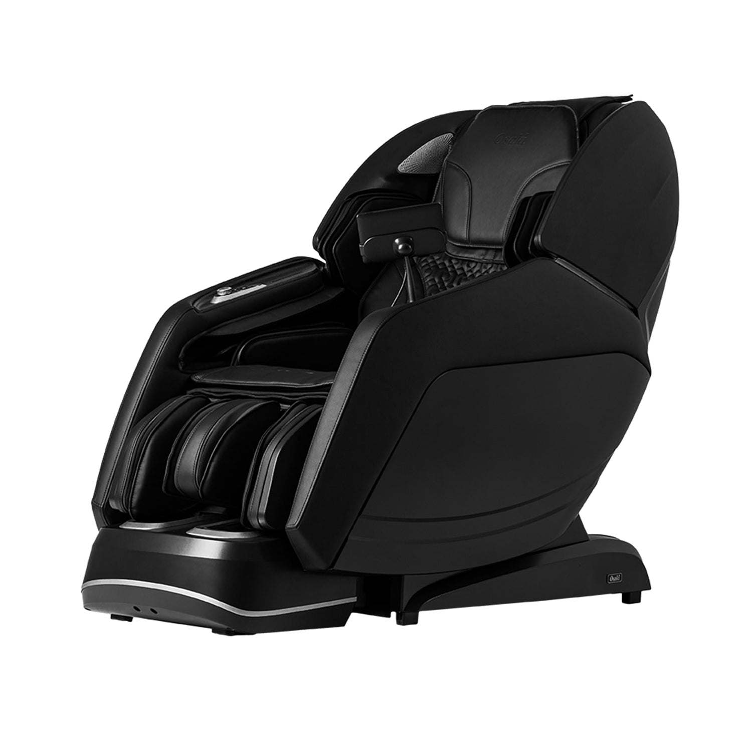 Black Osaki 4D+3D Manhattan Duo Mech AI Massage Chair on a white background