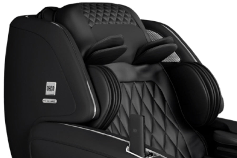 Close-up of OHCO M.8 NEO Massage Chair upper body area