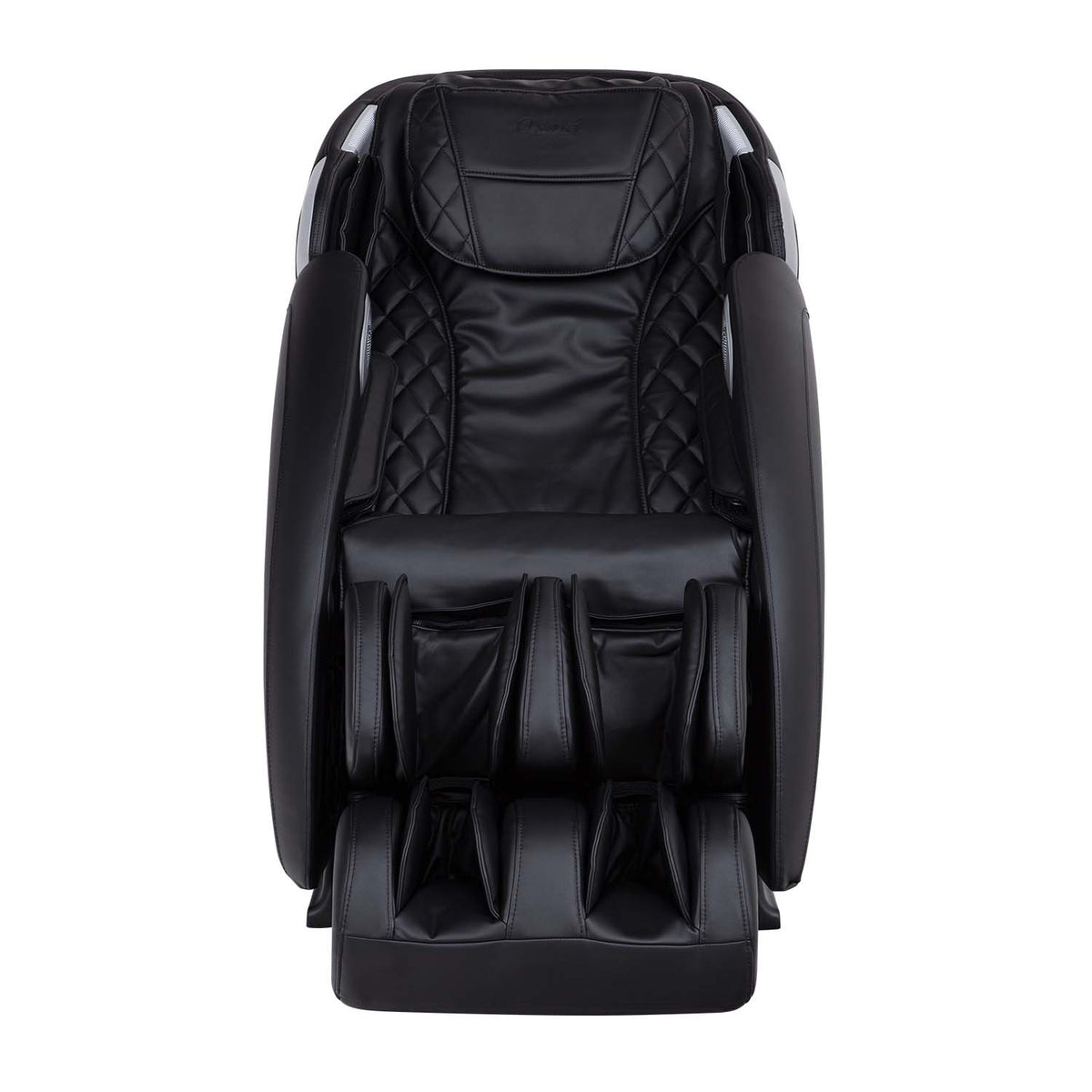 Black OS-4000XT massage chair, viewed from the front, on a white background