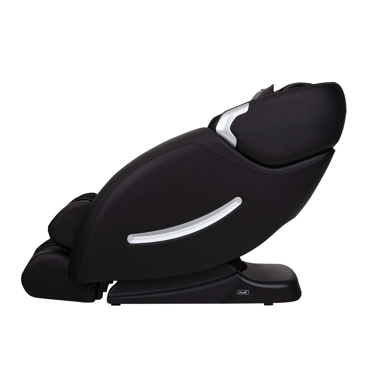 Black OS-4000XT massage chair, viewed from the side, on a white background