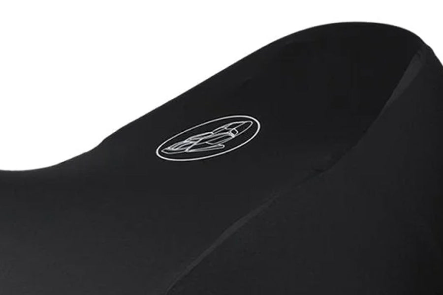 Close-up of Osaki Massage Chair Cover standard icon, a massage chair within a circle