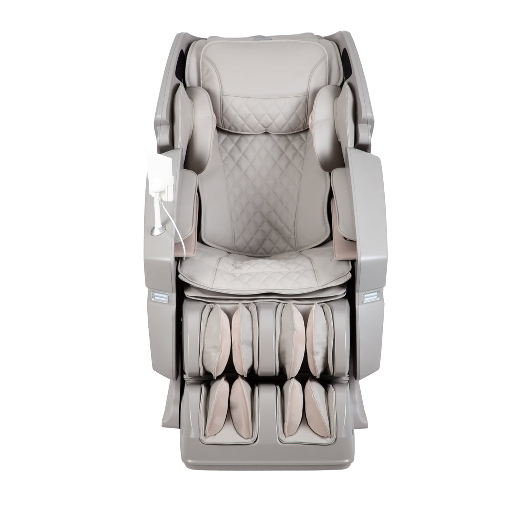 Taupe Osaki OS-3D Ai Vito Massage Chair viewed from the front on a white background
