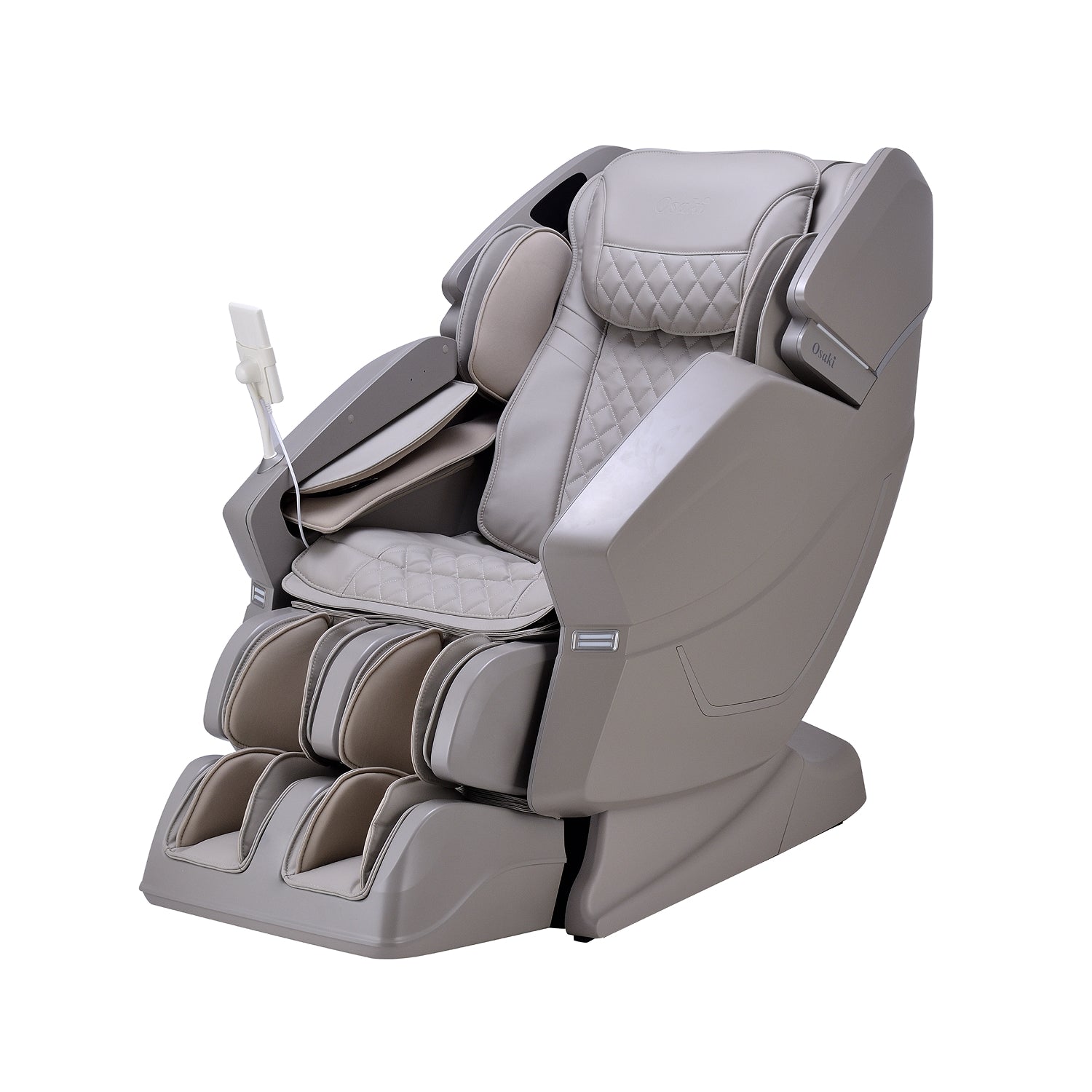 Taupe Osaki OS-3D Ai Vito Massage Chair on a white background