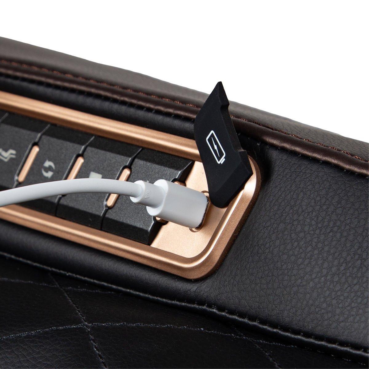 Close-up of the Osaki Duke XL 4D Massage Chair USB-C charging port