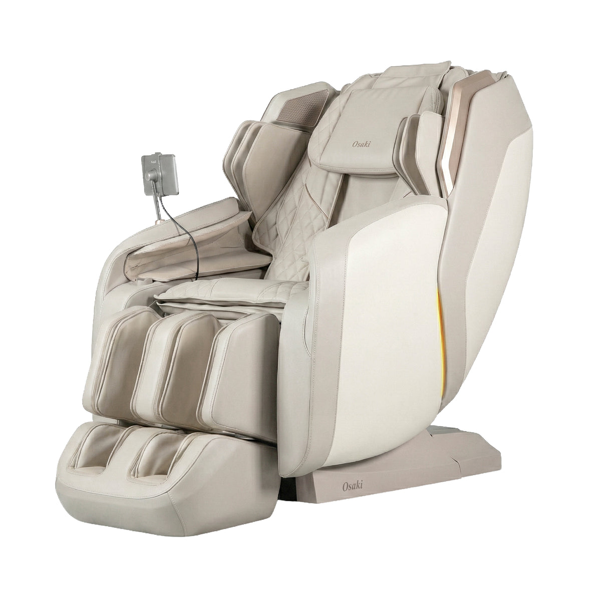Taupe Osaki Duke XL 4D Massage Chair on a white background