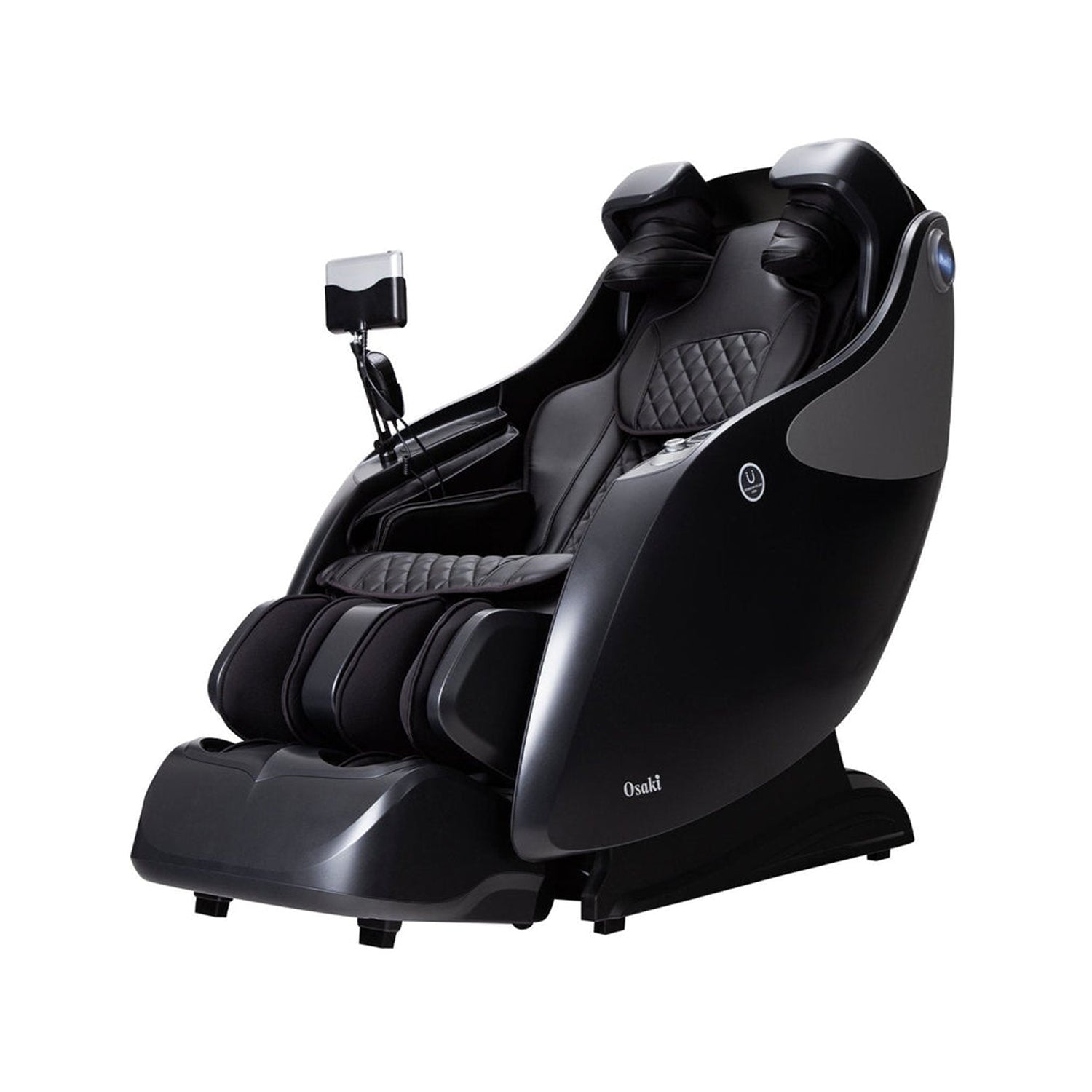 Black Osaki Platinum 4D Master Massage Chair on a white background