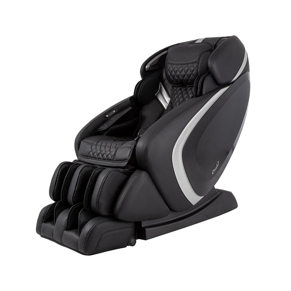 Black/Silver Osaki OS-Pro Admiral II Massage Chair on a white background