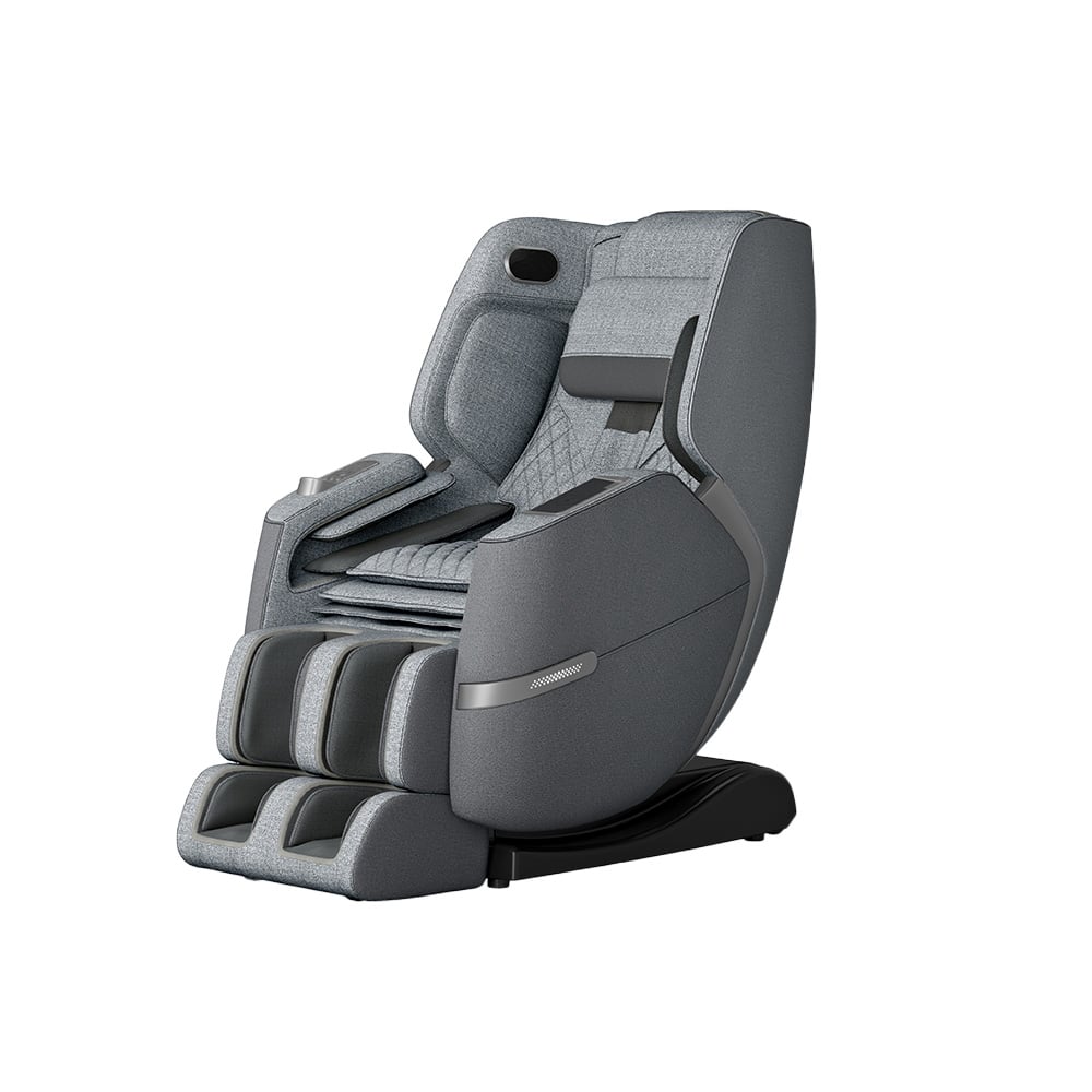 Pewter Positive Posture Solara Massage Chair viewed on a white background