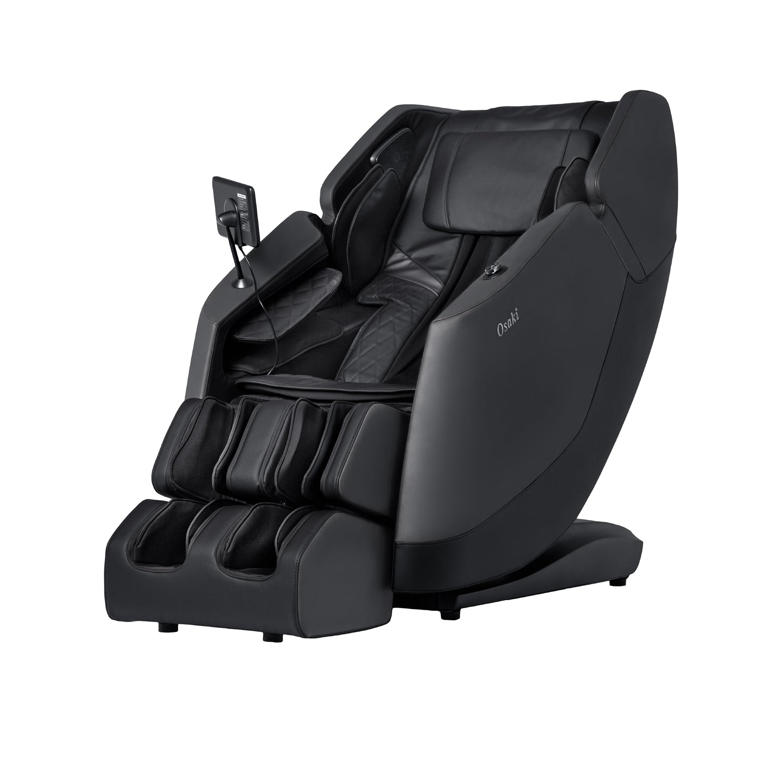 Black Osaki Ziva 2D Massage Chair on a white background