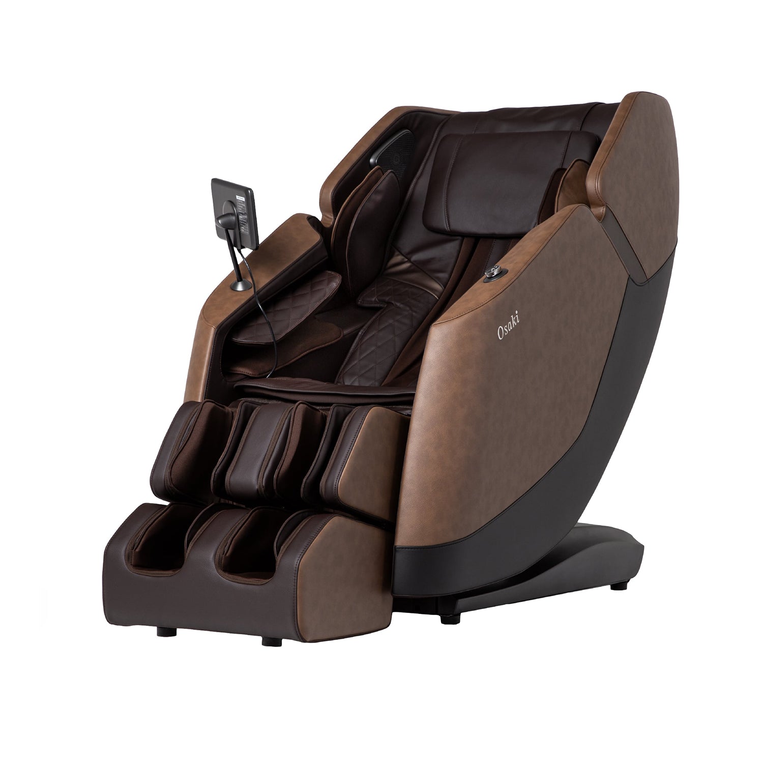 Brown Osaki Ziva 2D Massage Chair on a white background